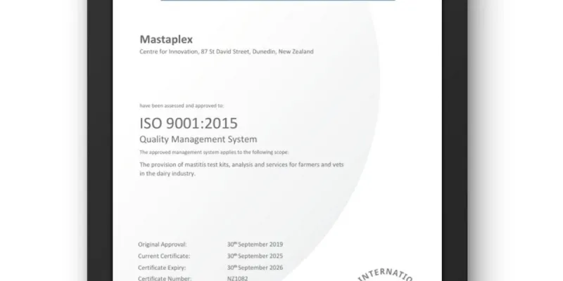 Mastatest has a certified ISO9001 quality management system
